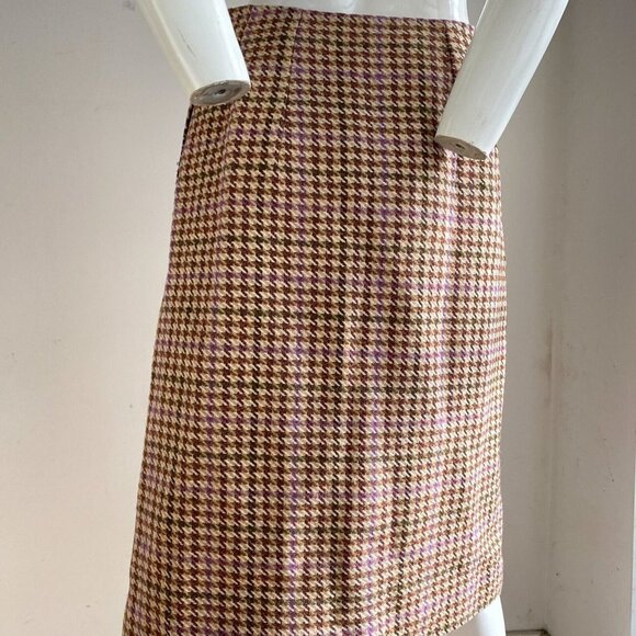 Vintage Brandella For Hudson's Bay Company Houndstooth Pencil Skirt S - Picture 6 of 12